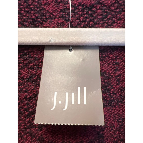 NWT J. Jill Women’s Long Sleeve Floral Pocket Cardigan Sweater Size XS Red Black - Picture 7 of 8